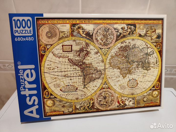 Настольная Игра. Пазл-1000. Старинная карта мира