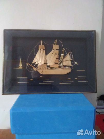 Панно, соломка, ручная работа