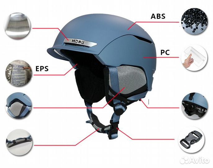 Шлем для лыж и сноуборда monu HM011