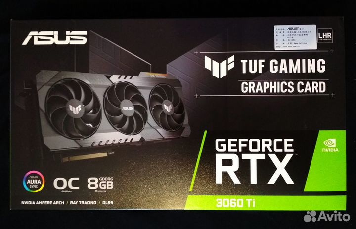Новая Asus GeForce RTX 3060Ti (LHR)