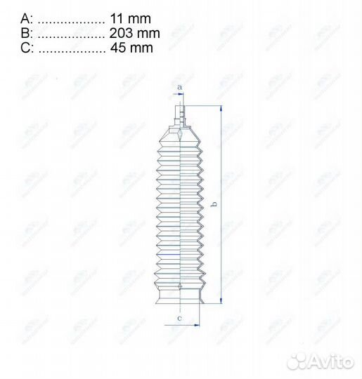 Пыльник рулевой рейки