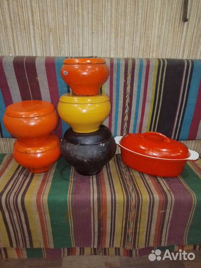 Горшки чугунные эмалированные, утятница