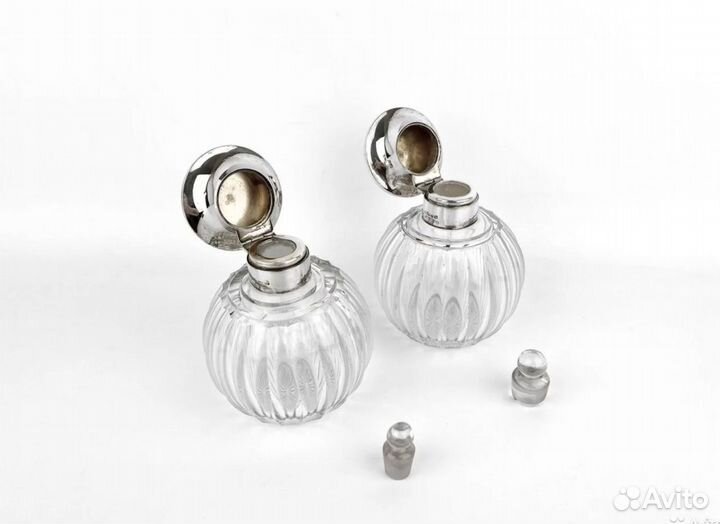 Флаконы для духов, Англия, стекло, серебро, 1919 г