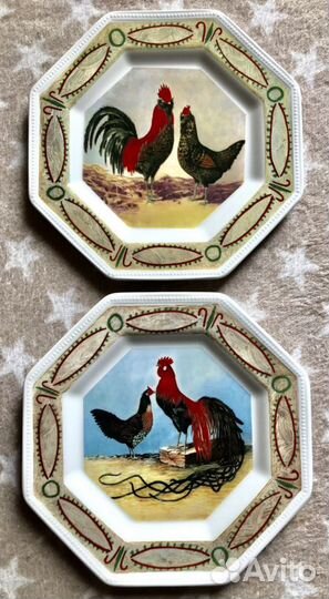 Петушки и курочки коллекц тарелки Англия