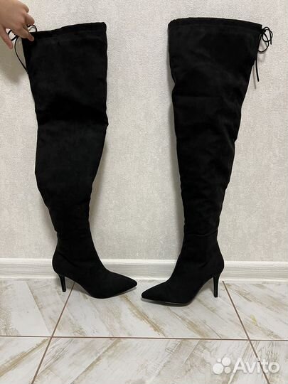 Сапоги ботфорты утеплённые новые 37