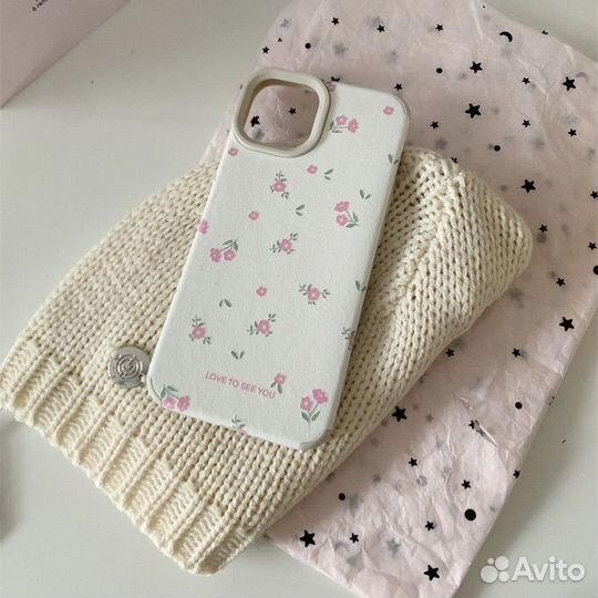 Чехол цветочный принт на iPhone 13/ 14/14 pro,15