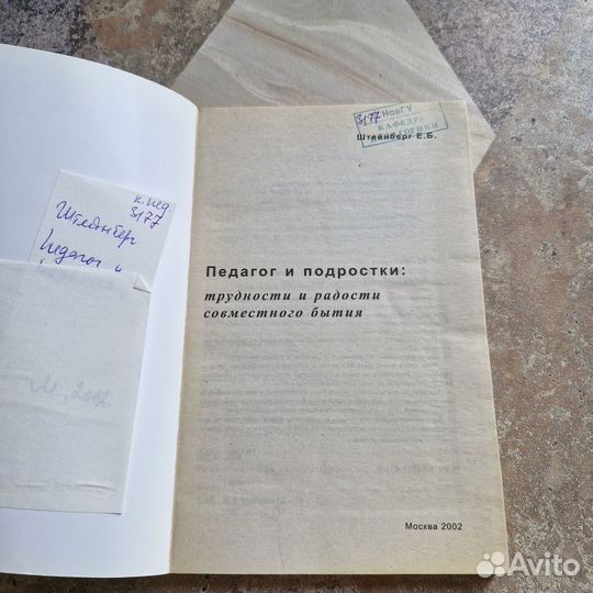 Педагог и подростки. Штейнберг. 2002 г