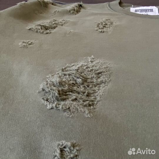 Свитшот Cav Empt рваный с прикольным принтом