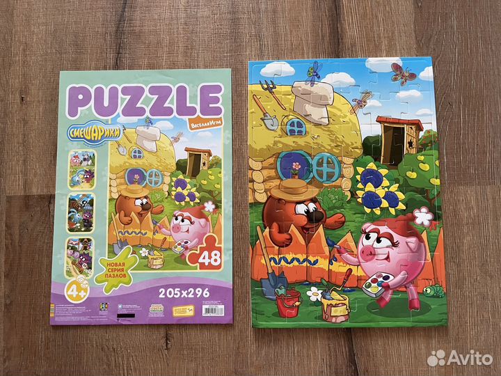 Смешарики пазлы мягкие 6 штук