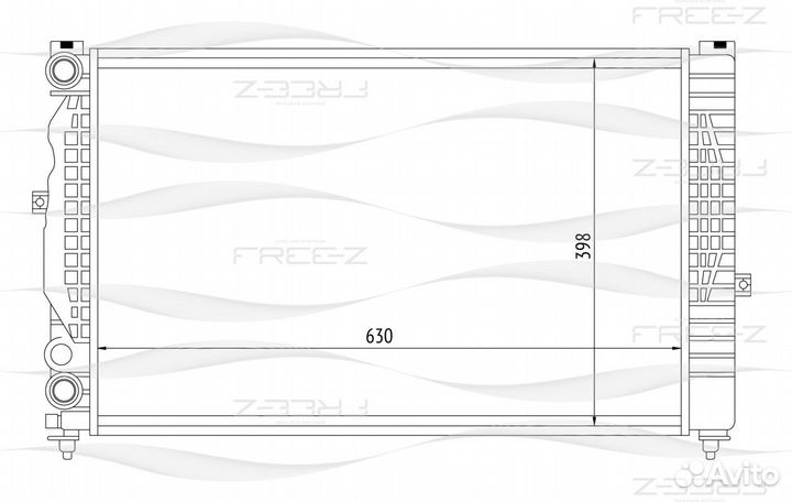 Радиатор VAG A4/A6/passat 96- 1.6-2.3/1.9TD охл
