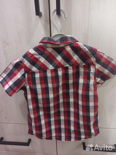 Рубашка с коротким рукавом 104-110 см 4-5 лет