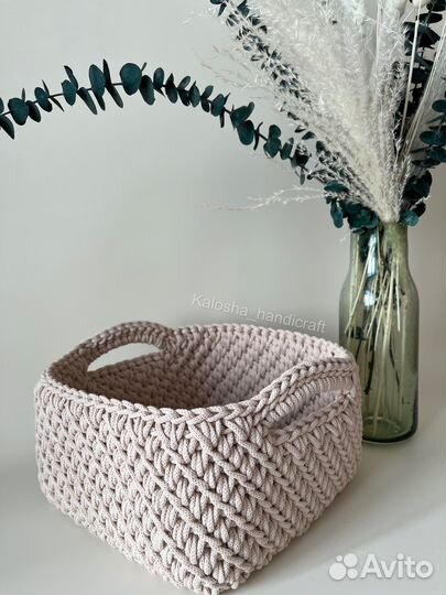Корзинка из хлопкового шнура