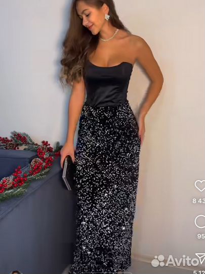 Юбка в пайетках