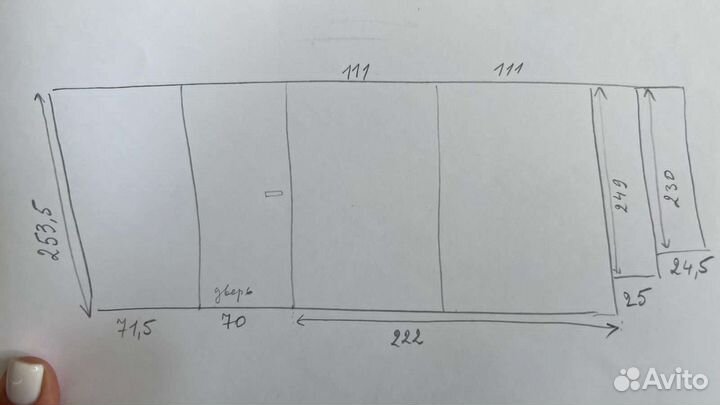Пластиковая перегородка с дверью