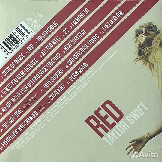 Taylor Swift – Red 2LP (Европа 2016г.)