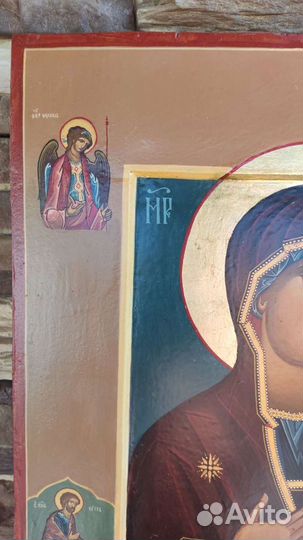 Старая икона Богородицы Тихвинской Палех 49*40
