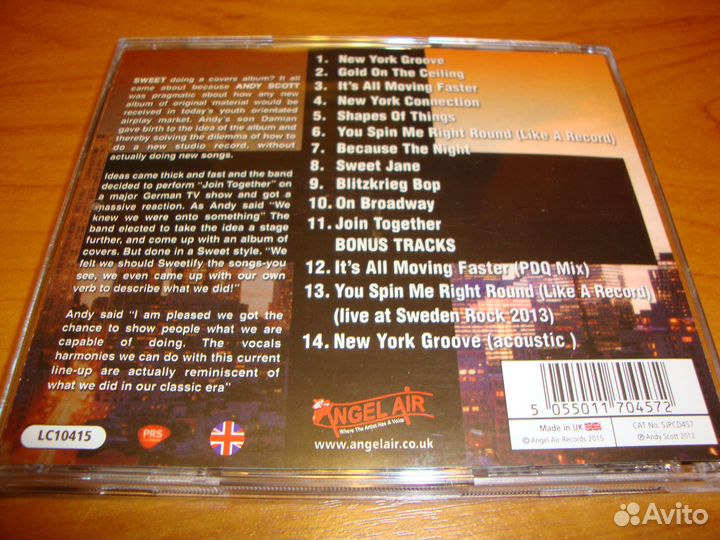 CD Sweet. New York Groove Plus