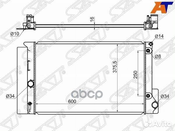 Радиатор трубчатый Toyota Corolla / Auris 06