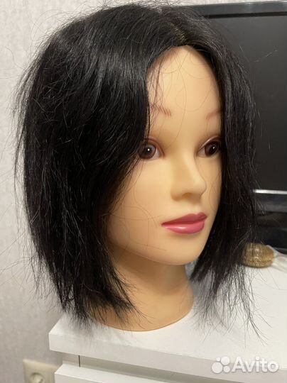 Учебная голова натуральные волосы