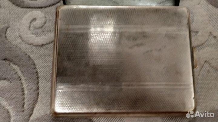 Портсигар серебреный