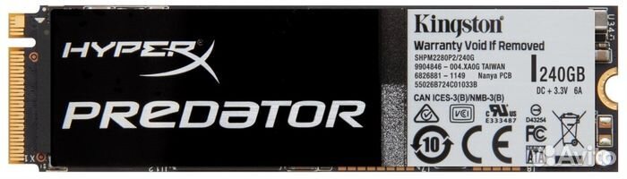 SSD диск Kingston Predator PCIe 240Gb