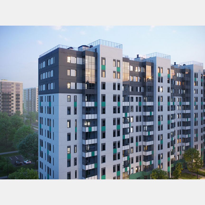 2-к. квартира, 59 м², 7/12 эт.
