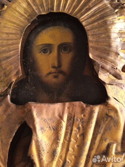 Икона писанная Господь Вседержитель. 19в. 22х18см