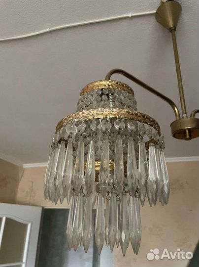 Люстра хрустальная бу