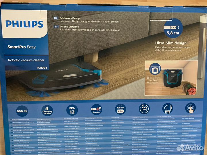 Робот-пылесос Philips SmartPro Easy FC8794 + доп
