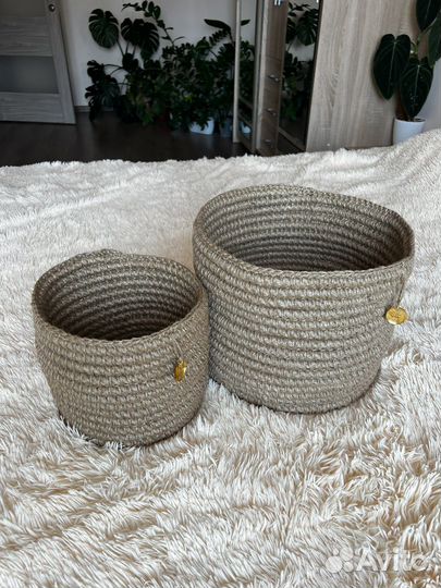 Корзина из джута