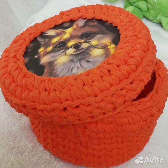 Корзина для хранения с крышкой