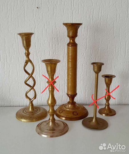 Латунные и бронзовые подсвечники