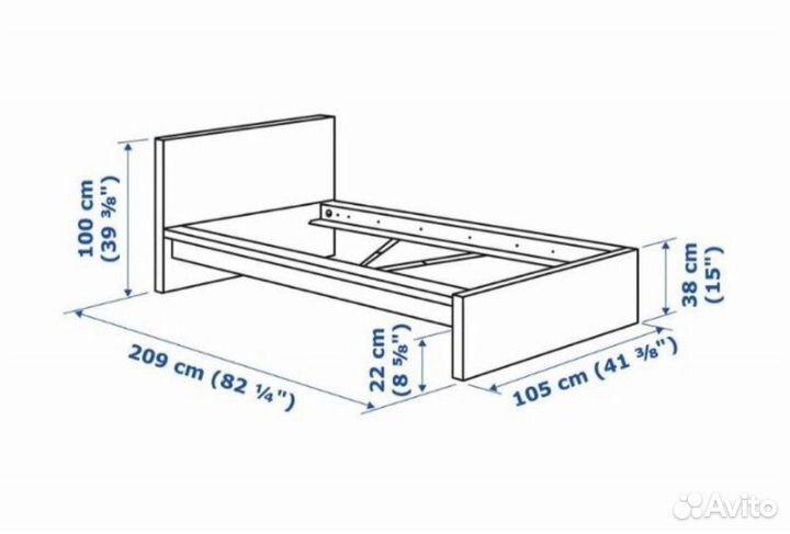 Кровать икеа мальм 90 на 200