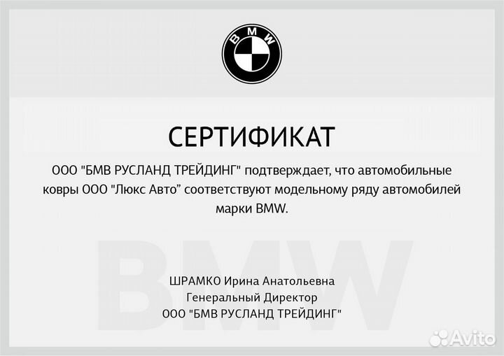 3D Коврики BMW 7 F01 Экокожа Салон Багажник