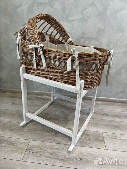 Люлька колыбель плетеная, кроватка