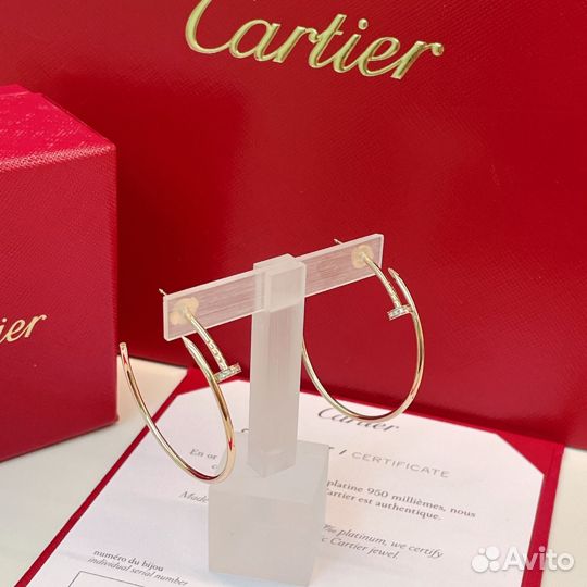 Cartier серьги из золота 750 пробы и бриллиантов