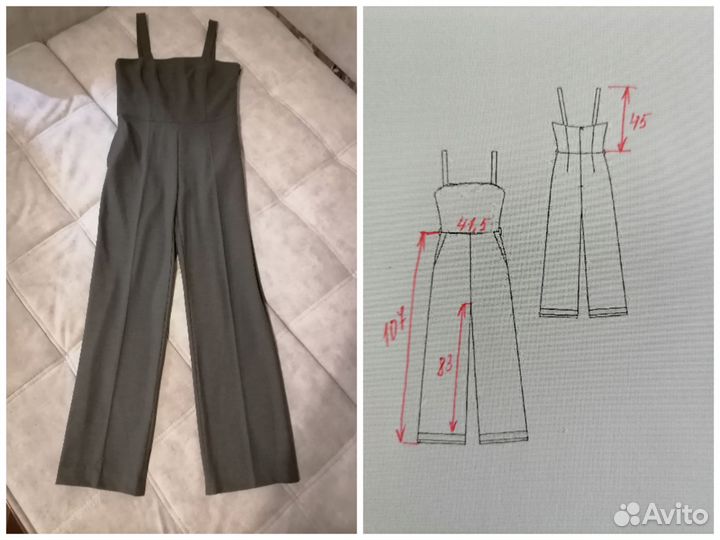 Офисный комбинезон, блузка, платье-футляр 48