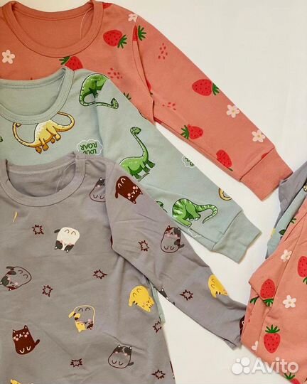 Хлопковые детские пижамы. Одежда для дома 1 шт