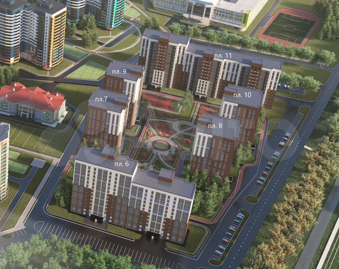 2-к. квартира, 58,4 м², 1/14 эт.