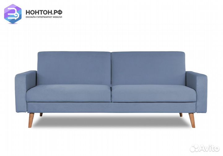 Диван книжка Верден серо-голубой