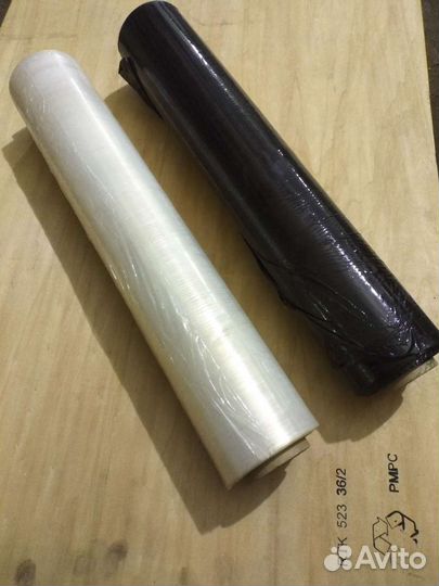 Стрейч плёнка первичка чёрная, прозрачная