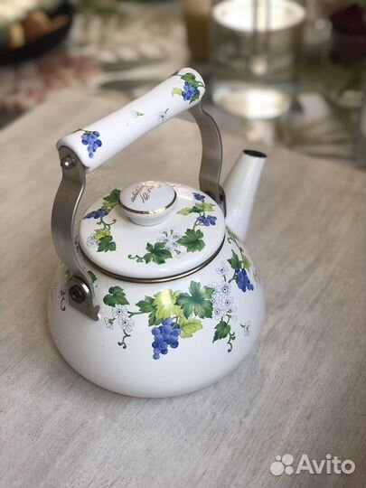 Чайник ejiry эмалированный японский виноград