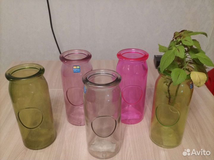 Вазы стеклянные для цветов сухоцвета интерьера