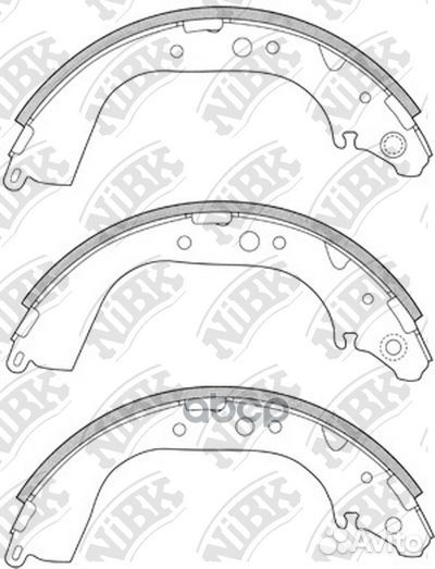 Колодки тормозные барабанные toyota hilux 2.7 1