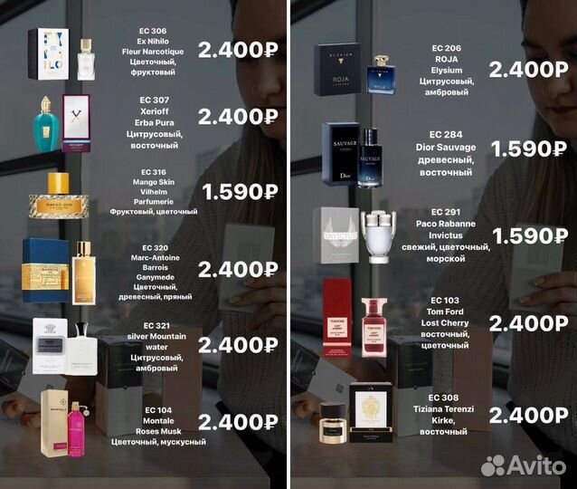 Номерная парфюмерия 100 качество