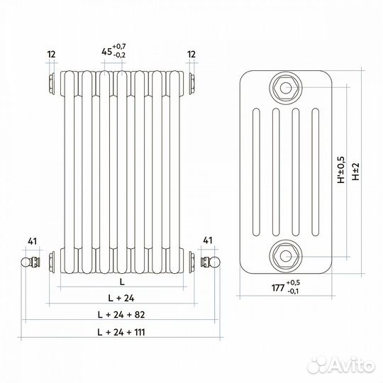 Стальной трубчатый радиатор отопления irsap tesi 5