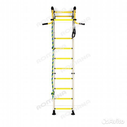 Шведская стенка Белая с жёлтым (R-2) 