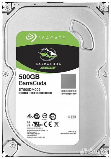 Внутренний HDD диск Seagate Barracuda 500gb