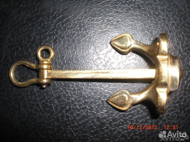 Брелок бронза якорь морской