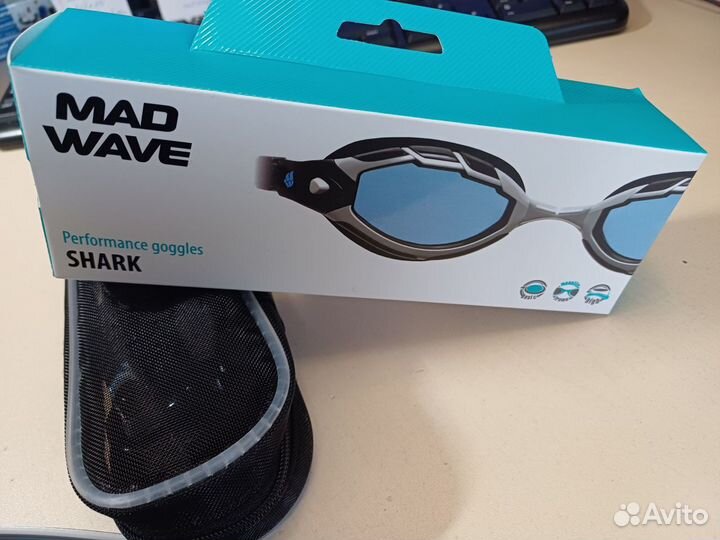 Новые Очки для плавания Mad Wave Shark